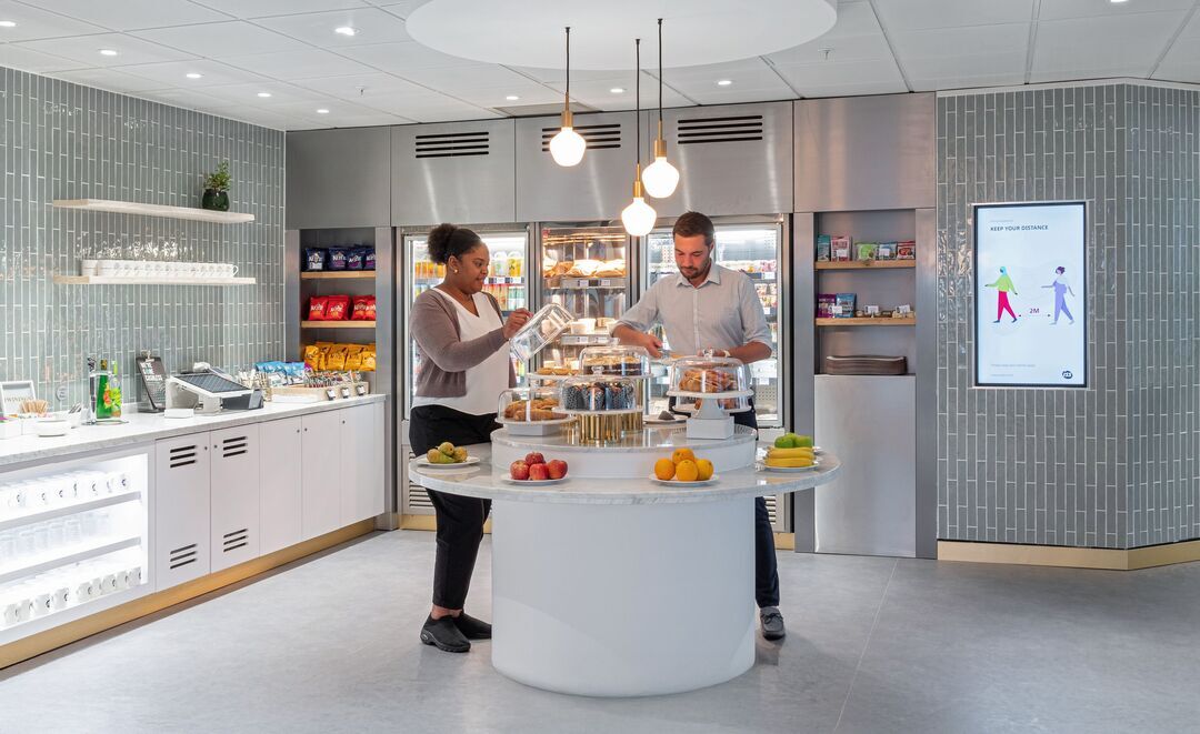 Image of a food outlet of ISS offering a wide variety of fresh an healthy food and drinks Image of a food outlet of ISS offering a wide variety of fresh an healthy food and drinks